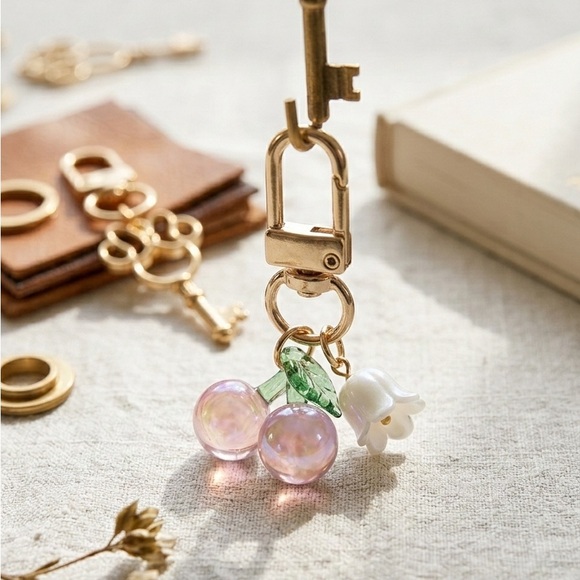 3 Handcrafted Charm Keychains Set - Picture 5 of 5